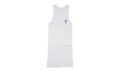 Art Basel Pink Crystal Cross Tank Top "White" CHRM0674