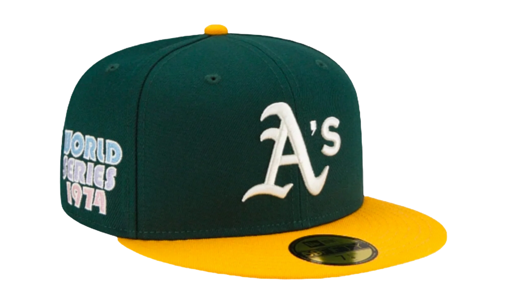 59FIFTY MLB Oakland Athletics Pop Sweat Fitted Hat "Green / Yellow" NE497