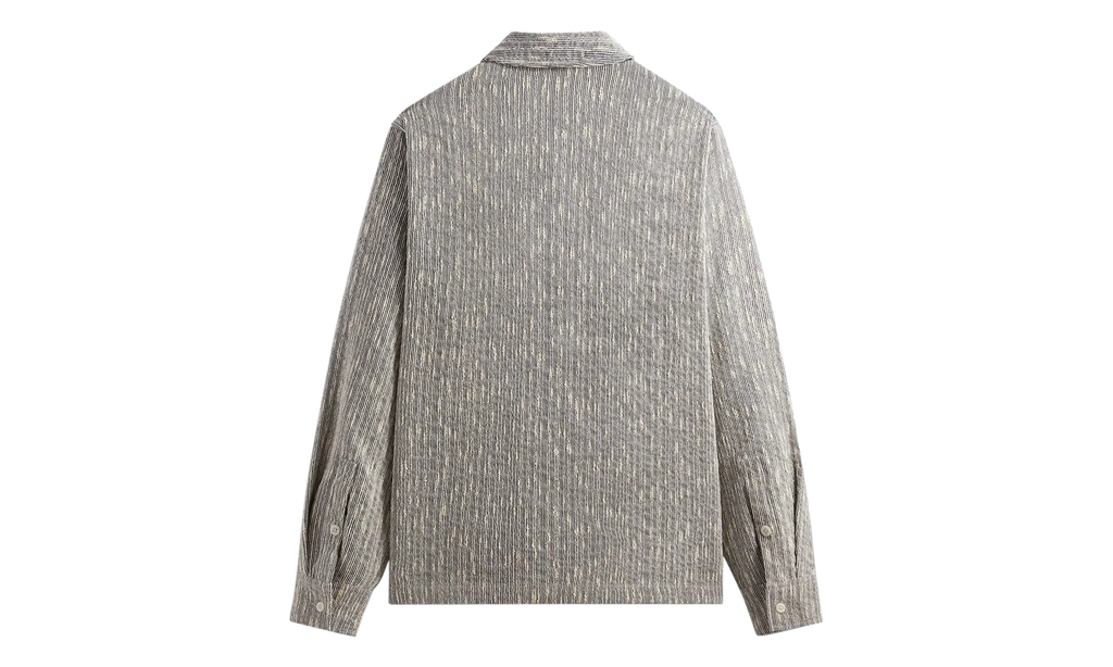 Slub Boucie Boxy Collared Overshirt "Ink Navy" KHM031816 432