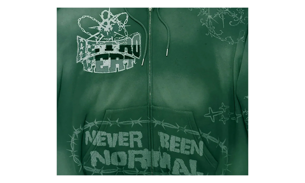 Destroyer Zip Up Hoodie "Green" RET008