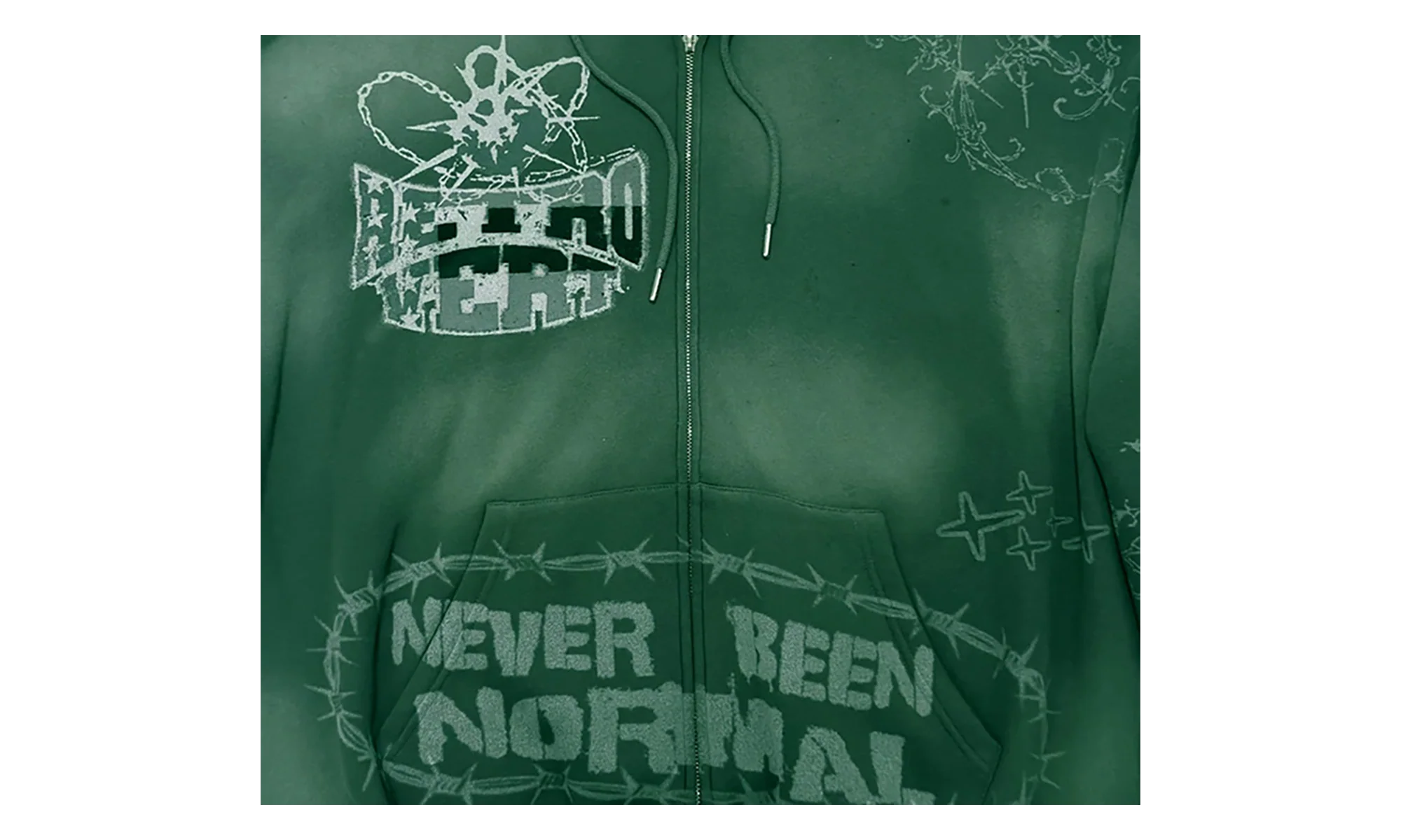 Destroyer Zip Up Hoodie "Green" RET008