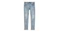 LIGHT INDIGO EMBROIDERY PUNCH P PLAID "Blue" P001 LEPP223
