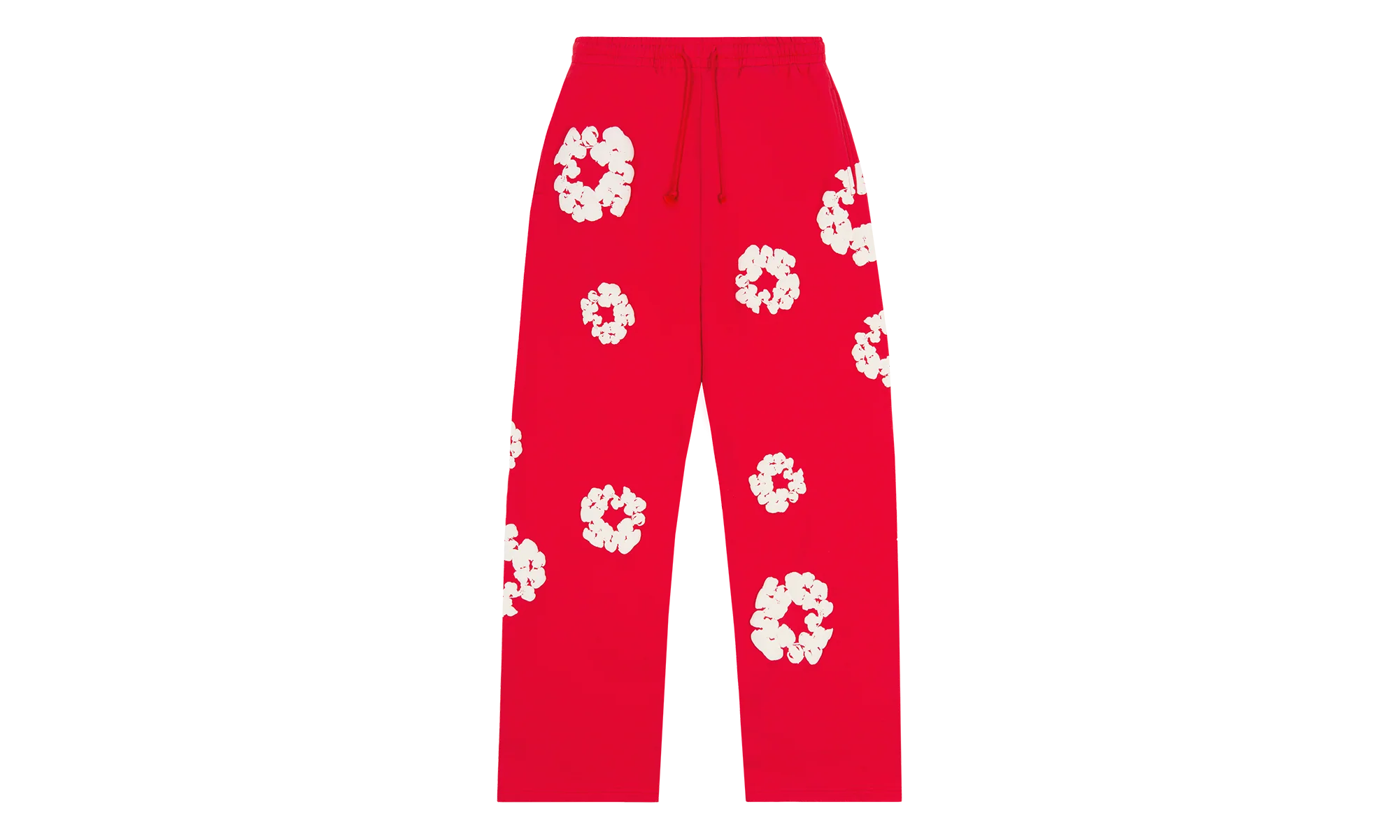 Cotton Wreath Baggy Sweatpants "Red" DT161