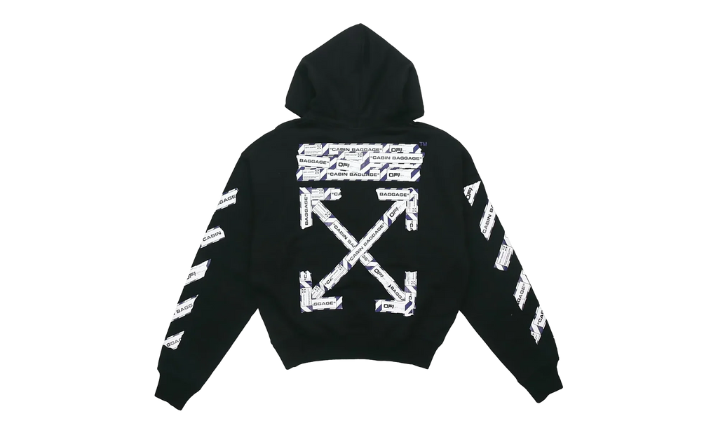 Back Arrow Printing Loose Hoodie "Black" OMBB037S20E300031088
