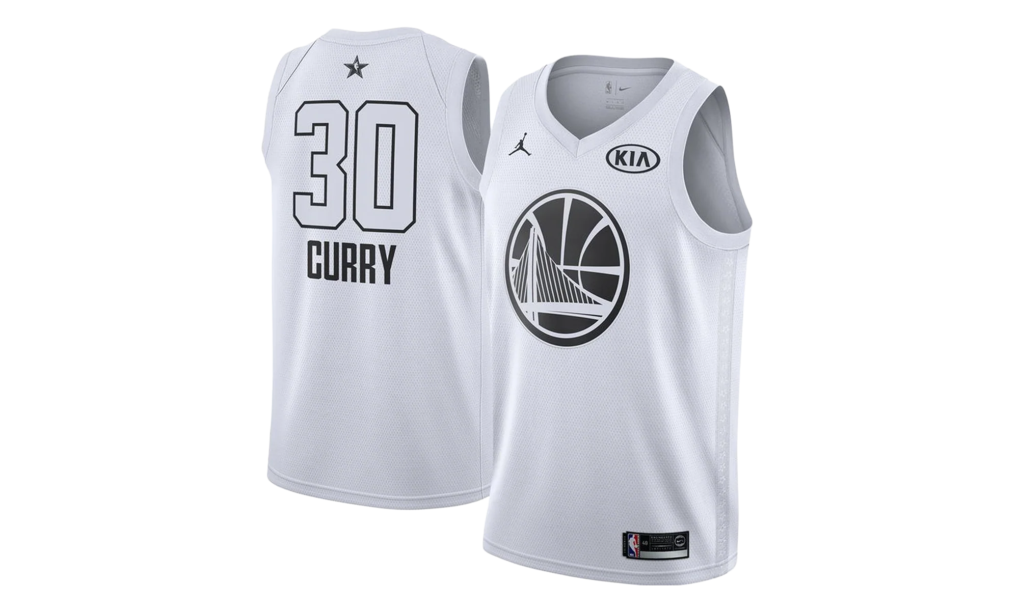 Air Jordan GS Warriors "2018 Allstar" Swingman Jersey GS "Curry - White" 9Z2B7BY4P CURRY