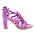 Boone A85002-201 Womens Pink Leather Hook & Loop Block Heels Shoes