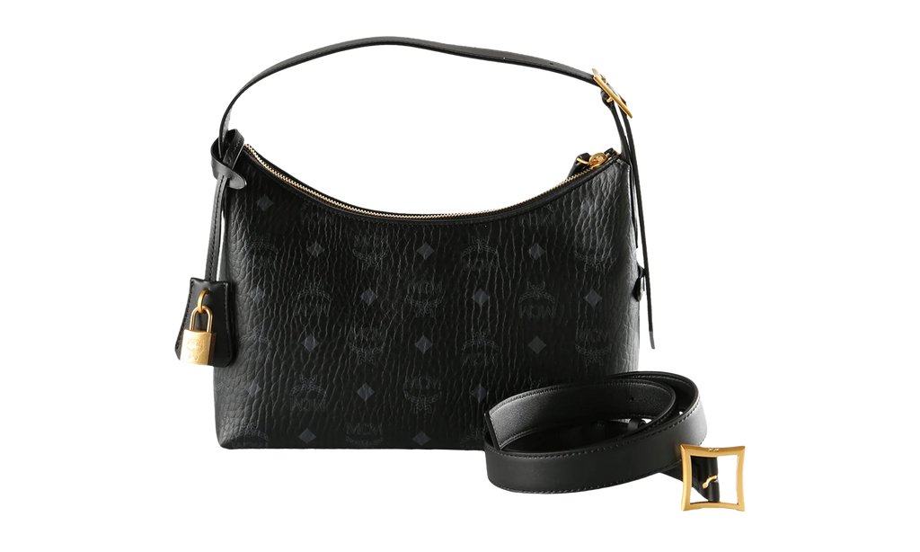 Small Aren Hobo in Visetos "Black" MWHESTA01BK001