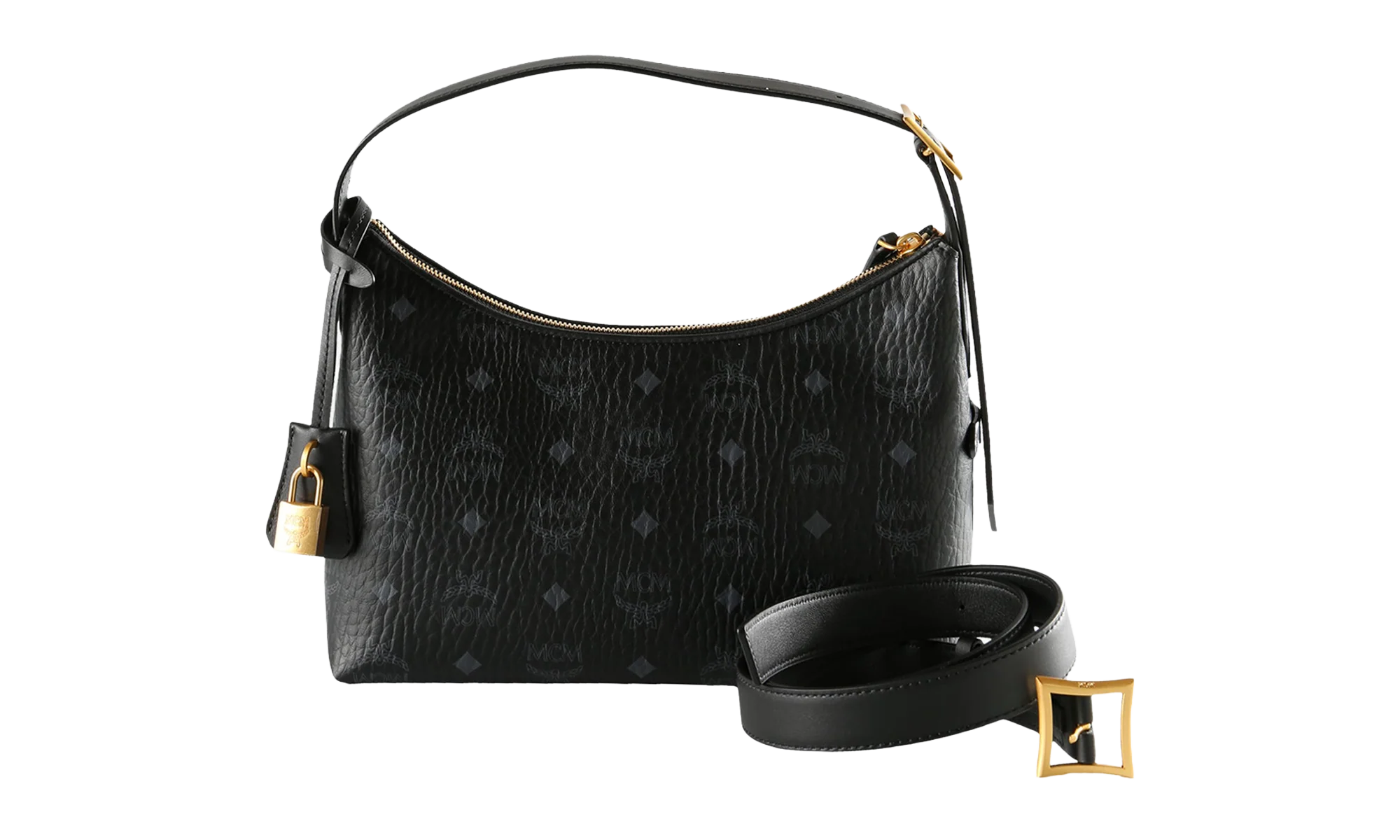 Small Aren Hobo in Visetos "Black" MWHESTA01BK001