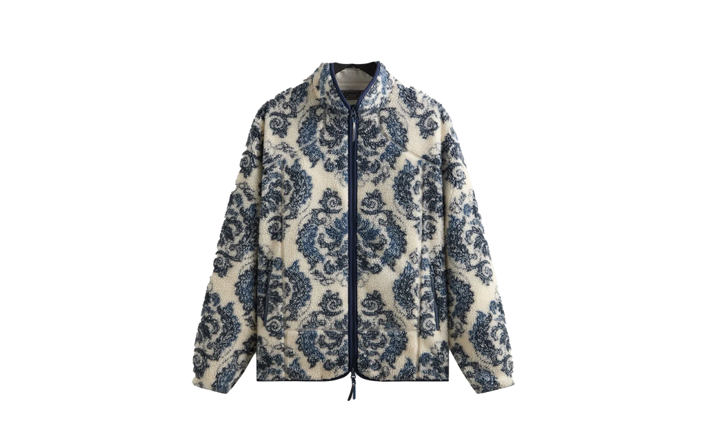 Damask Floral Sherpa Harper Jacket "Sandrift" khm010821 104