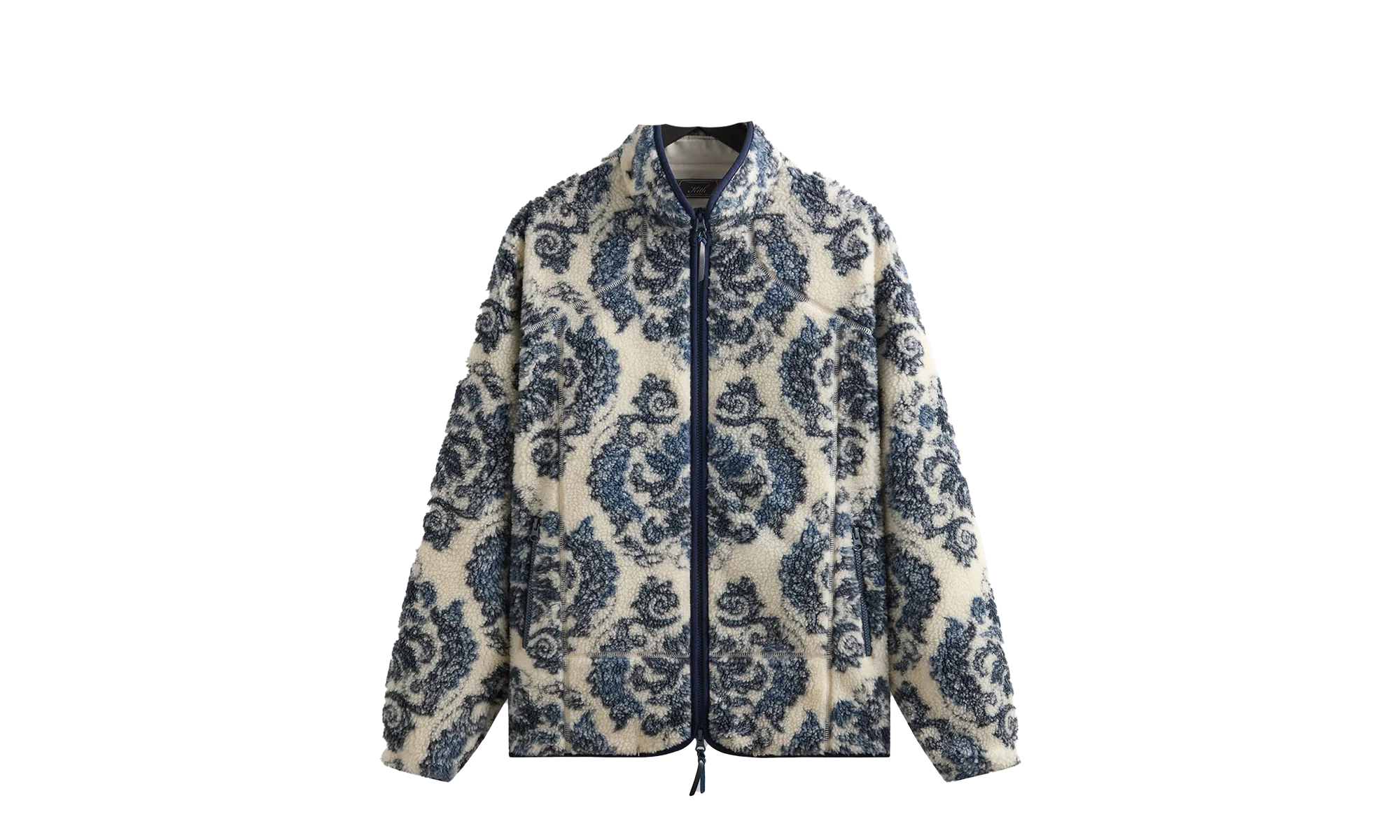 Damask Floral Sherpa Harper Jacket "Sandrift" khm010821 104