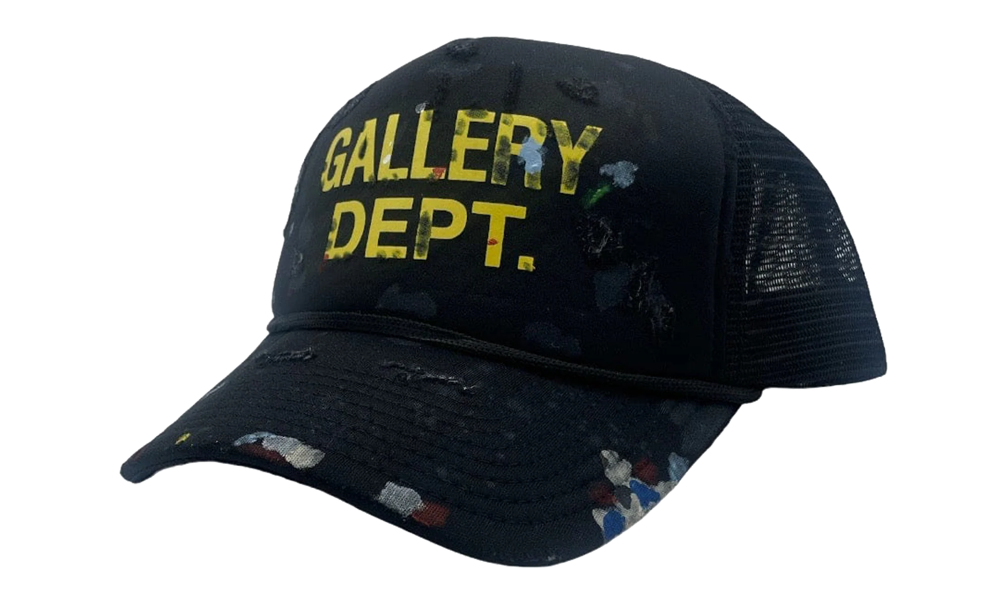 Distressed Paint Splatter Trucker Hat "Black" GD133