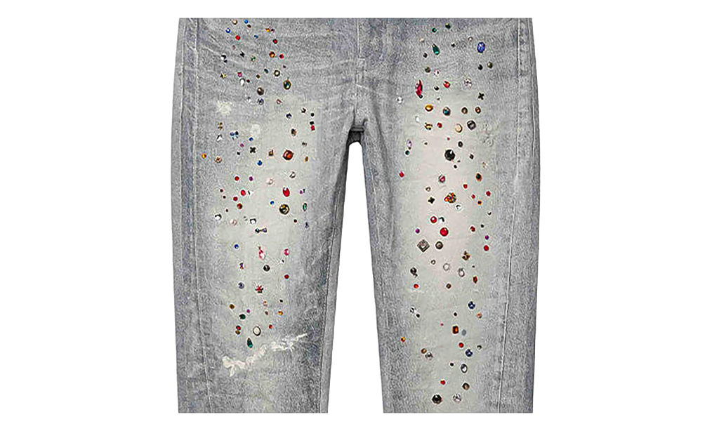P001 Skinny Jewel Print Denim "Light Indigo" P001 SJWP226