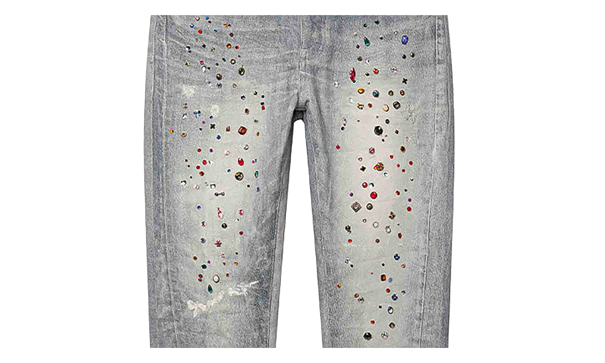 P001 Skinny Jewel Print Denim "Light Indigo" P001 SJWP226