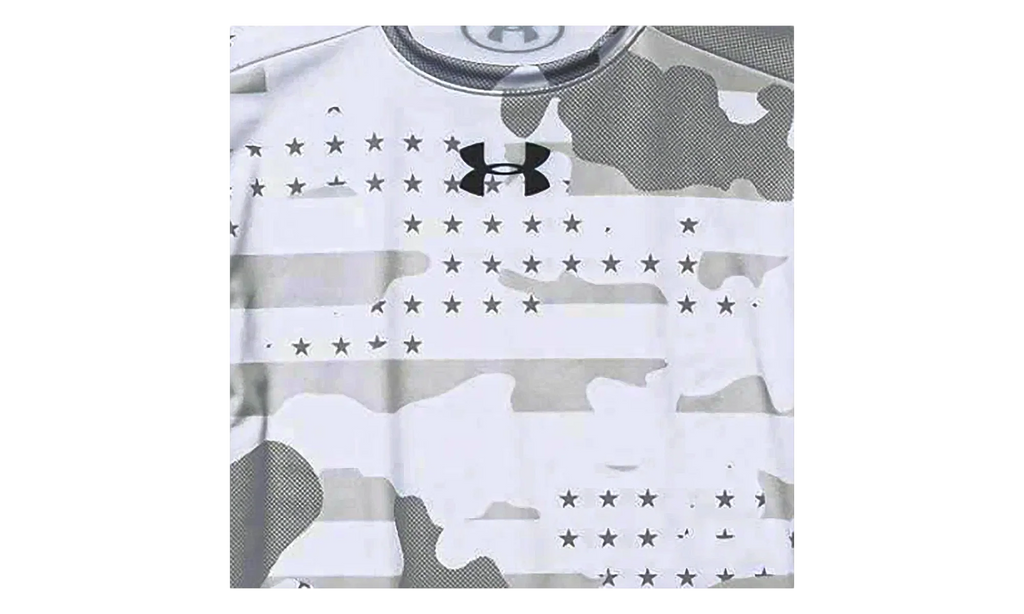 Freedom Camo Short Sleeve Compression Shirt "White / Black" 1260445 100