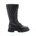 Vernell A90301-101 Womens Brown Leather Lace Up Mid Calf Boots