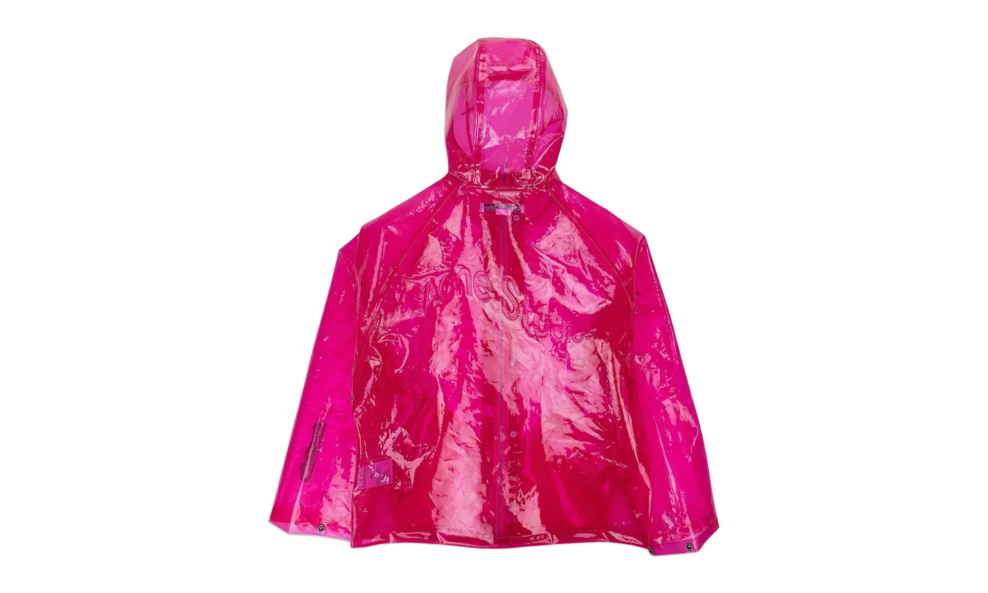 Transparent Hooded Raincoat "Pink" ASO XOTW 0002
