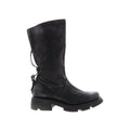 Lexington A94307-201 Womens Black Leather Zipper Mid Calf Boots