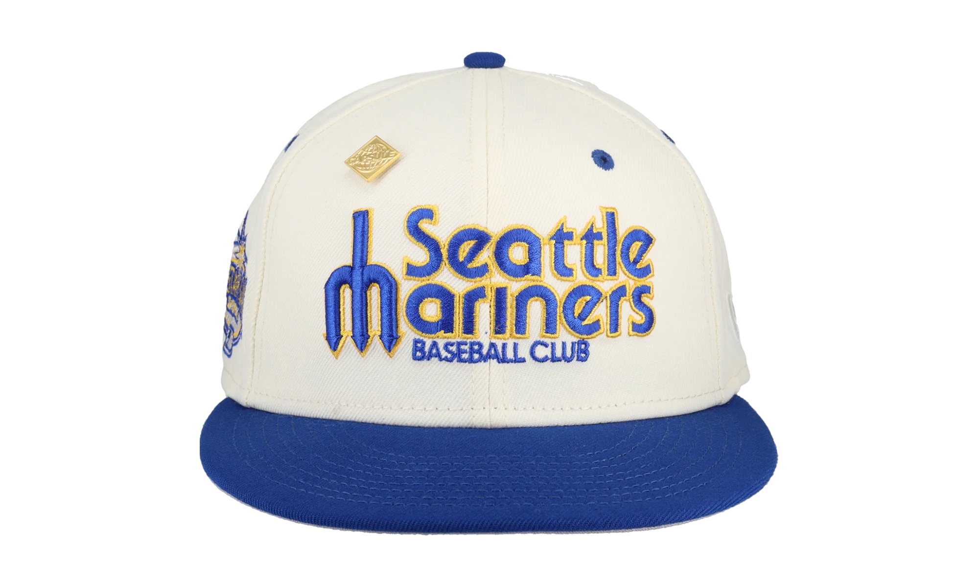 59FIFTY Seattle Mariners 2023 Chrome Collection 2001 All Star Game Fitted Hat "White / Royal Blue" 123451292137