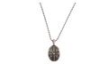 Oval Cross Pendant with Ball Chain "Silver" CHRM1135