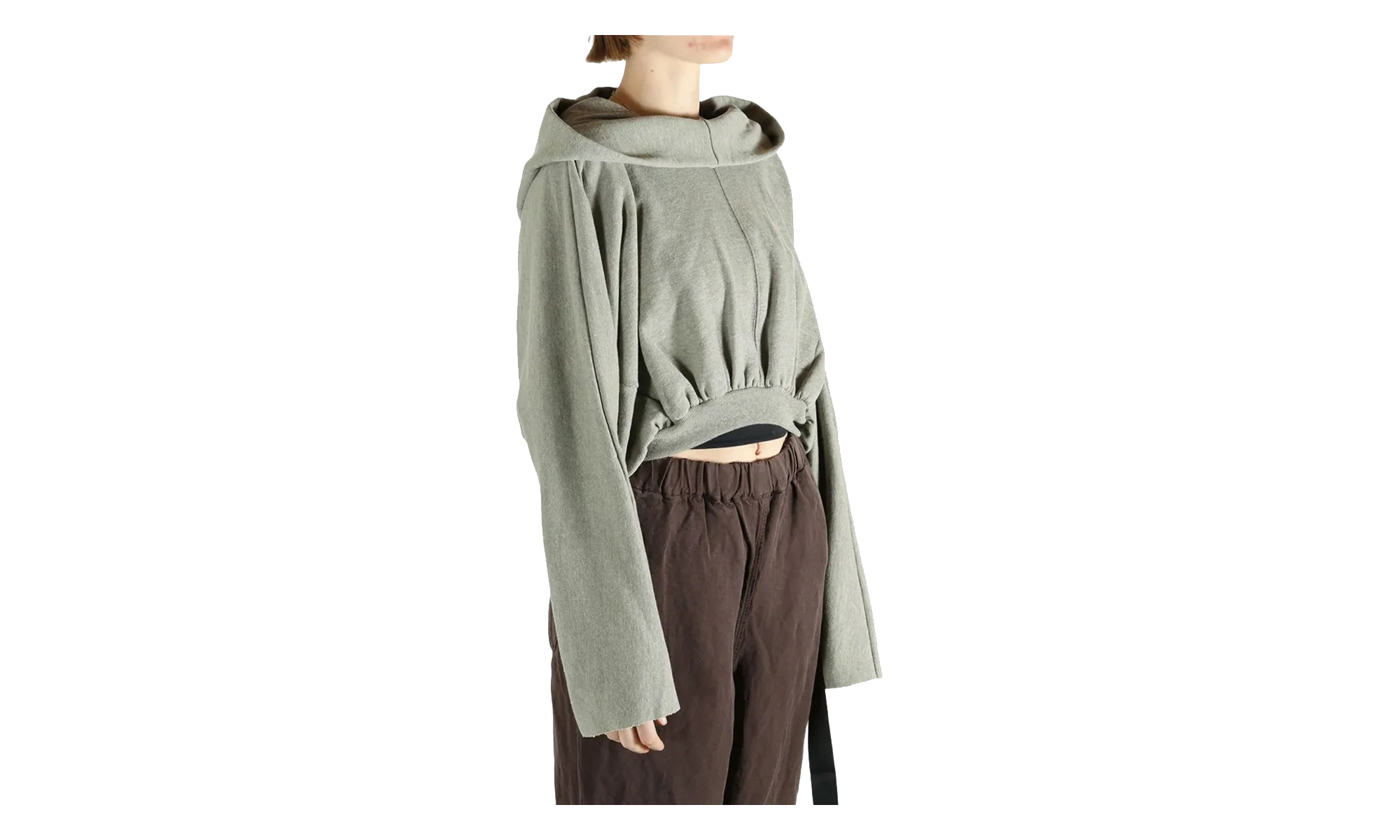 Felpa Cropped Hooded Top WMNS "Grey Melange" DS01F4218 FGM 178