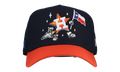 9FIFTY Houston Astros Cartoon A Frame Snapback Hat "Navy / Orange" NE133