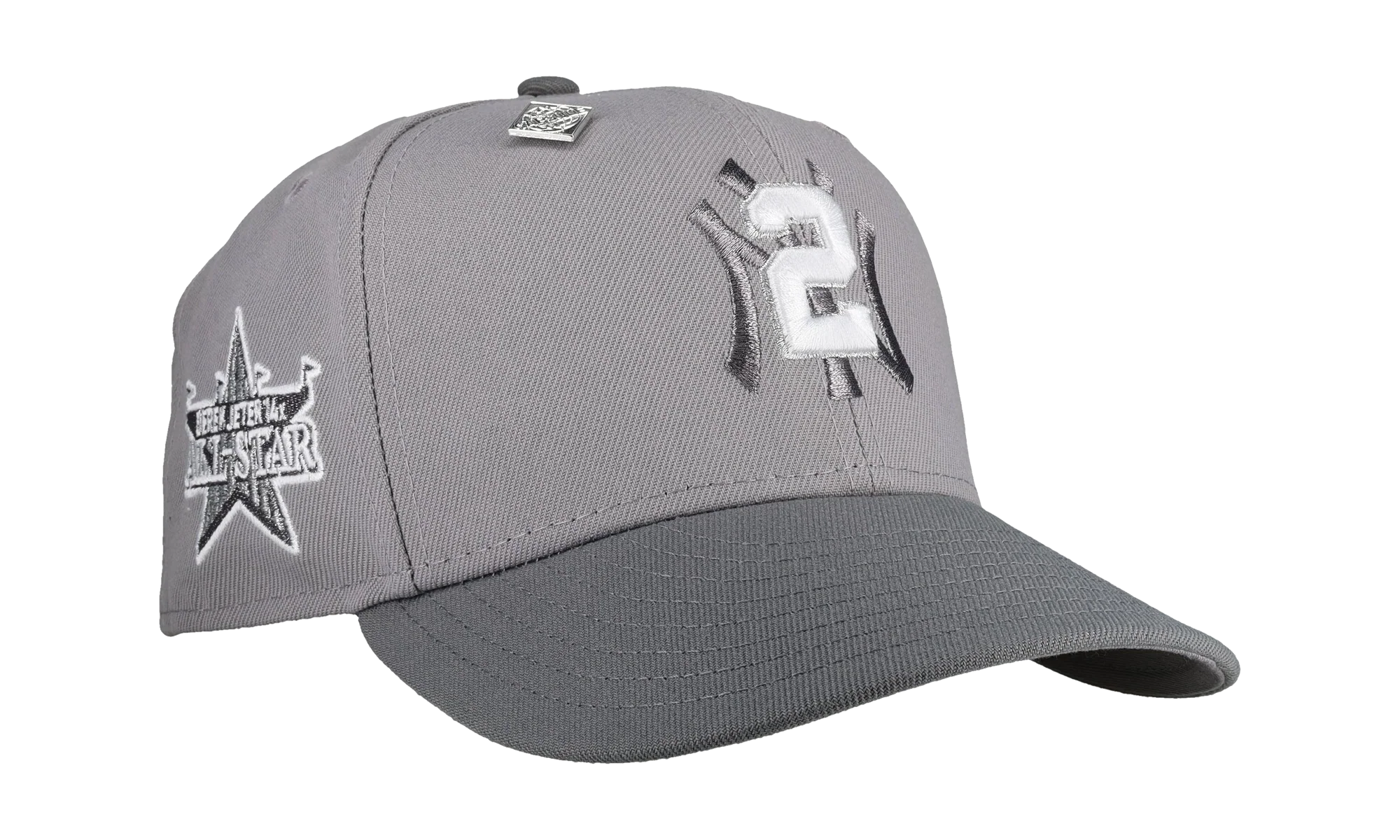 59FIFTY New York Yankees Derek Jeter Script Fitted Hat "Cool Grey" NE282