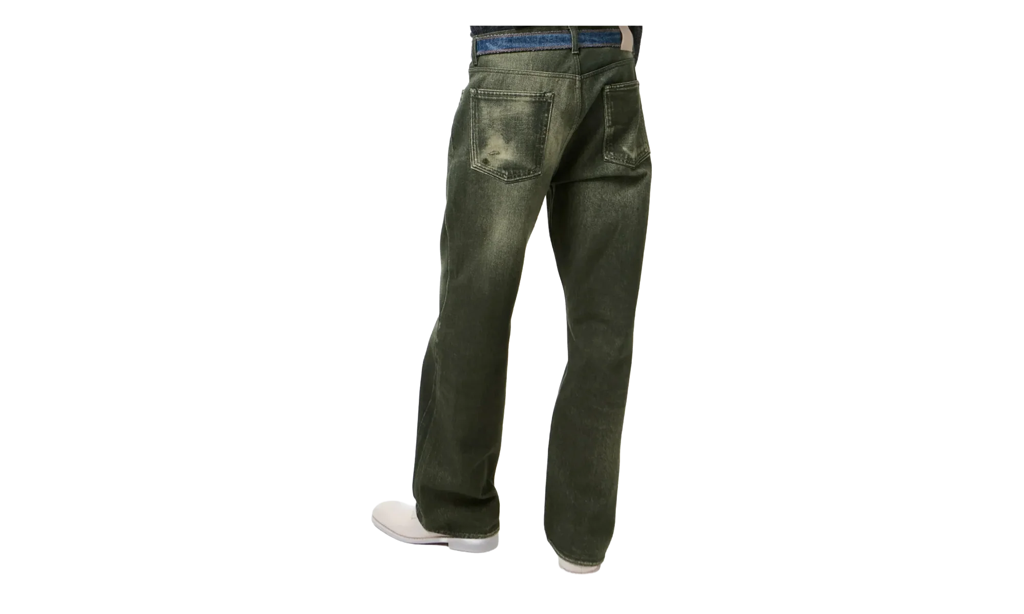 Digital Aurora Print Third Cut Jeans "Black" M2265TD