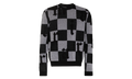 Logo Check Cashmere Crewneck Sweatshirt "Black / White" MKL018 004