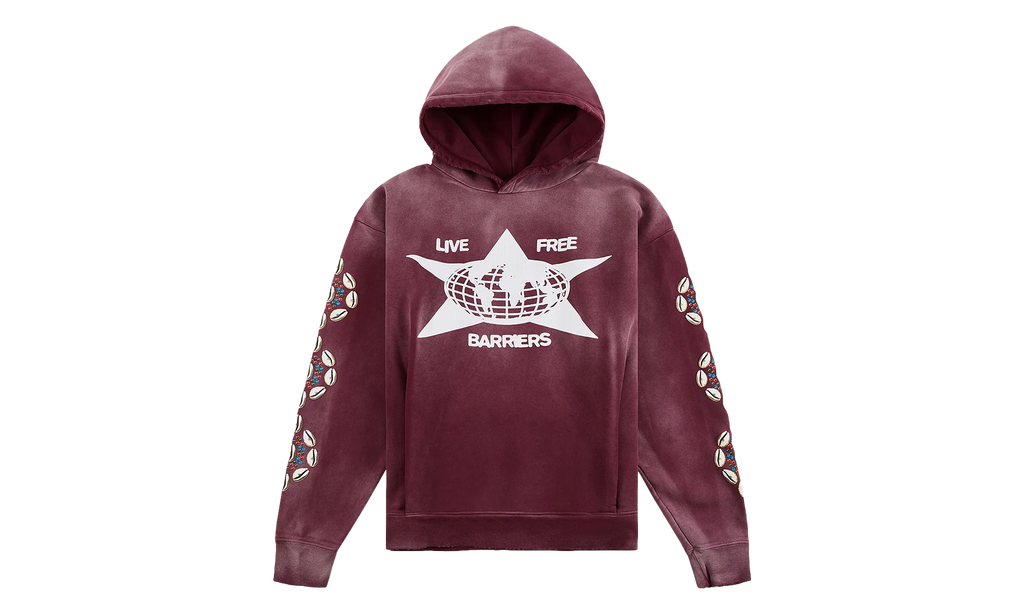 Cowrie Shell Hoodie "Maroon" BAR22