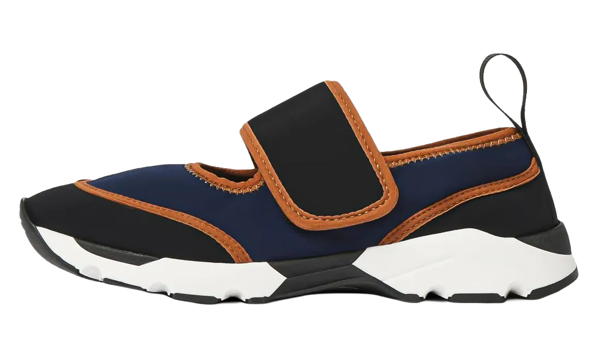 lycra Mary Jane Running Sneakers WMNS "Navy Black Brown" SNZW020602 P7613 ZP081