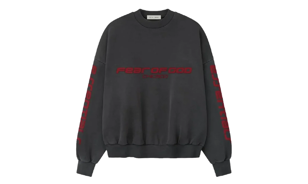 Chicago Heavy Fleece Cropped Sweatshirt "Iron Grey" 192HO256892F