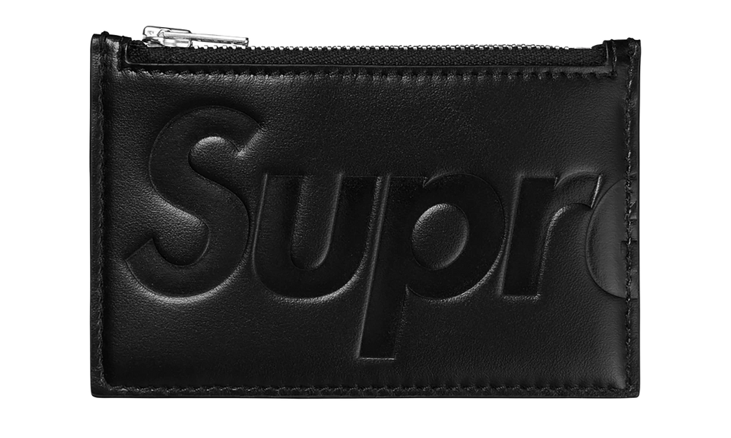 Leather Zip Card Holder "FW25 - Black" SU27093