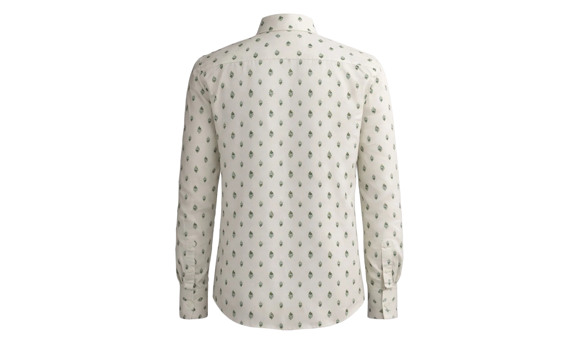 Peacock Long-Sleeve Shirt "Ivory / Green" Y0M06223JA IVG