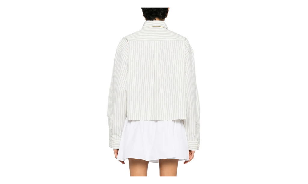 Striped Poplin Shirt WMNS "Cream" MK1659 180U F0061