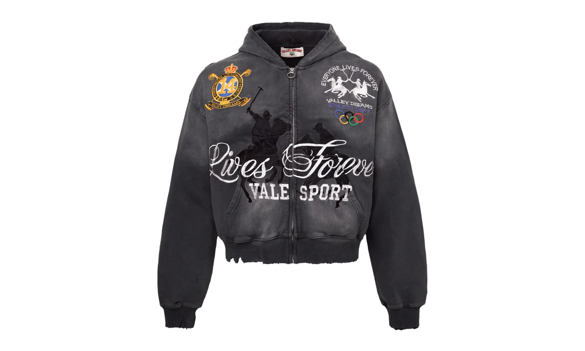 Black Rock Zip-Up Hoodie "Black" VAL181