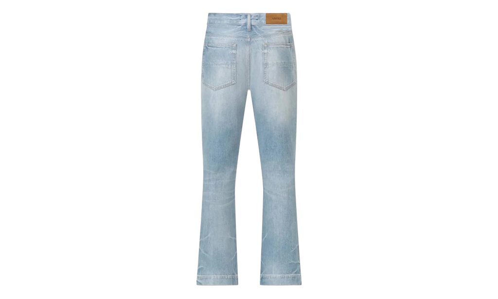 Long Straight Flare Jeans "Medium Indigo" WDR006 497 BLUE