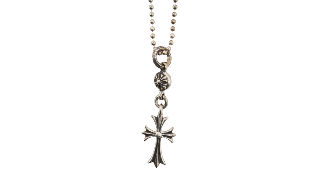 Small Cross Ball Chain Necklace "Silver" CHRM0644