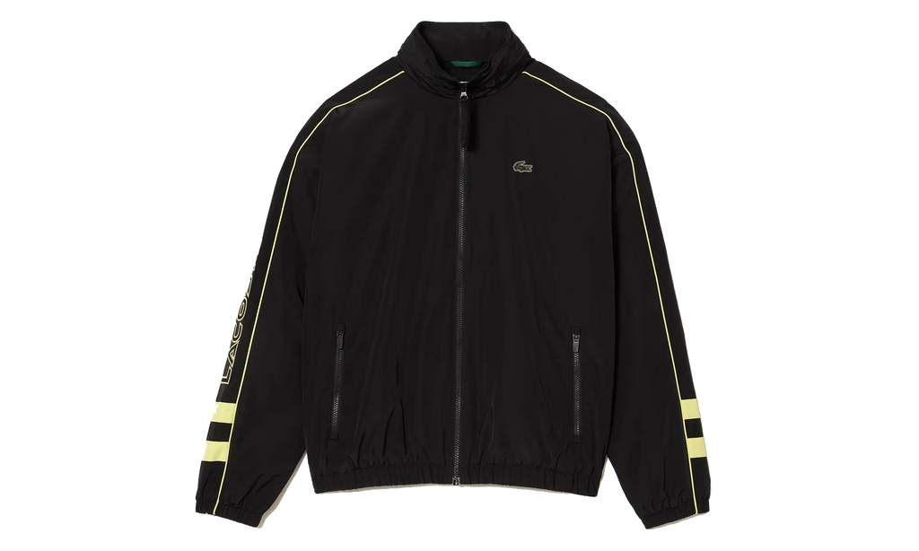 Contrast Water Resistant Zipped Taffeta Jacket "Black / Yellow" BH1607 6TV