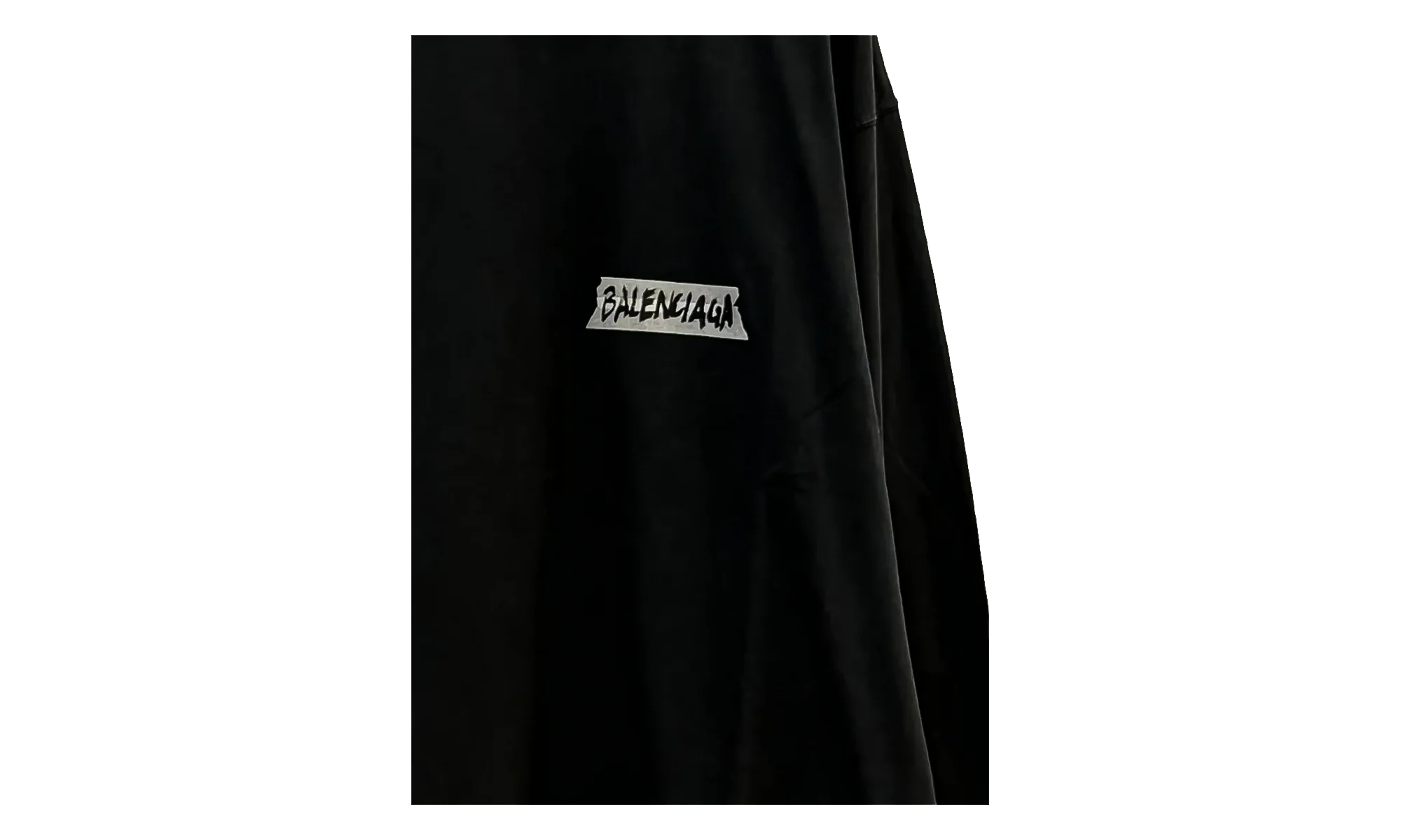 Long-Sleeve Crew Neck Oversized T-Shirt "Faded Washed Black" 850404 TTVL6 1041