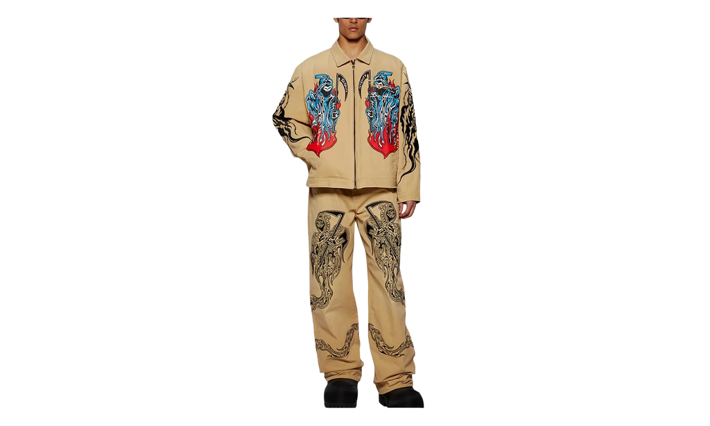 Painted Reaper Logo Carhartt Jacket "Tan / Multi" SS253014B0151059