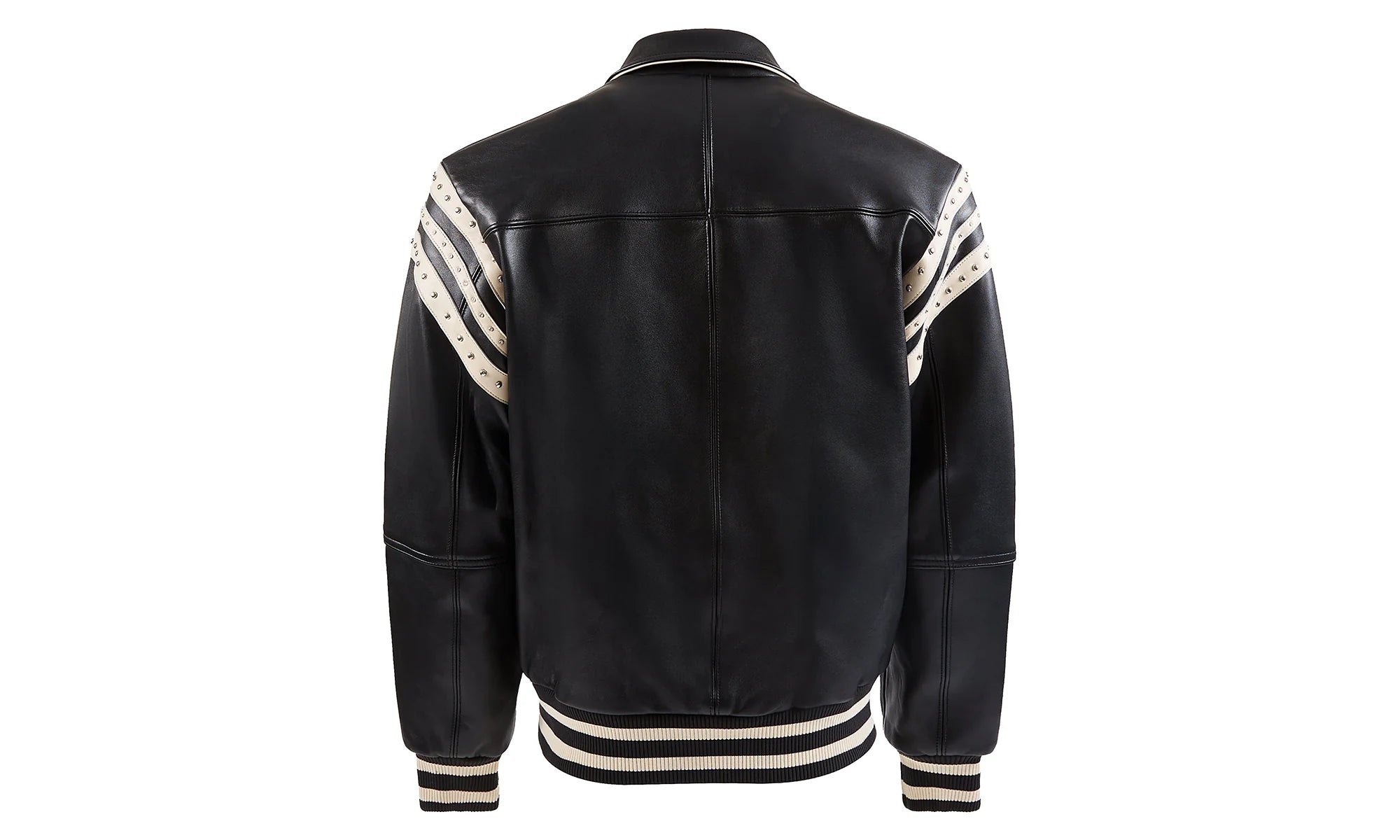 Encrusted Varsity Jacket "Black / Ivory" PP011