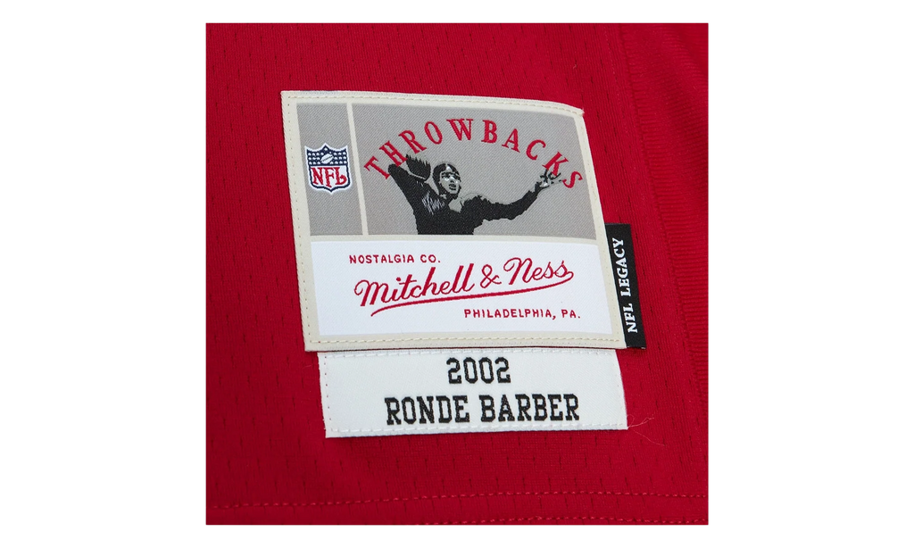 NFL Ronde Barber Dark Jersey "2002 Tampa Bay Buccaneers - Scarlet" LGJY6872 TBB02RBRSCAR
