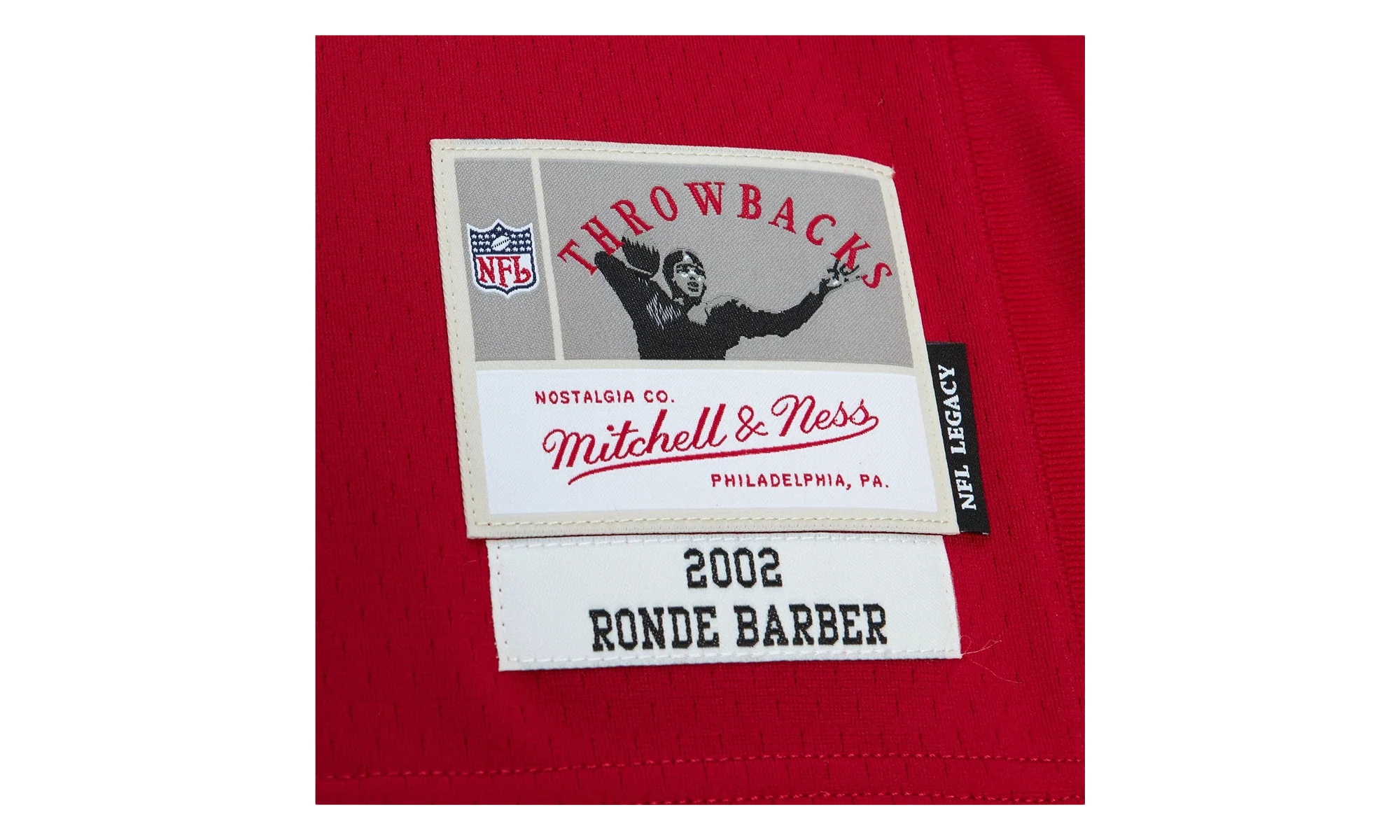 NFL Ronde Barber Dark Jersey "2002 Tampa Bay Buccaneers - Scarlet" LGJY6872 TBB02RBRSCAR