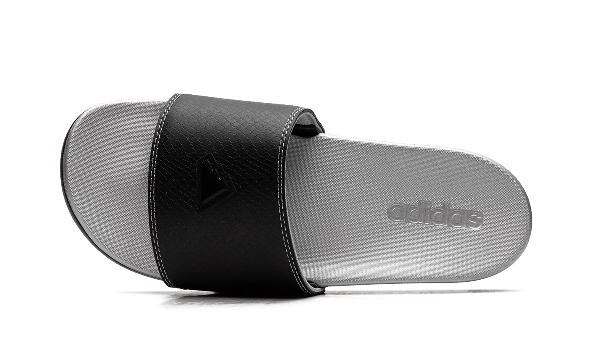 Adilette Comfort Slides "Core Black Silver Metallic" JQ2254
