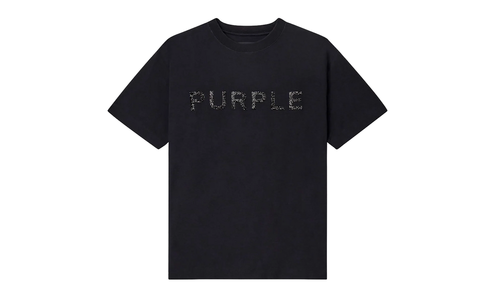 Crystals Textured SS Tee "Black" P104 TBMS226