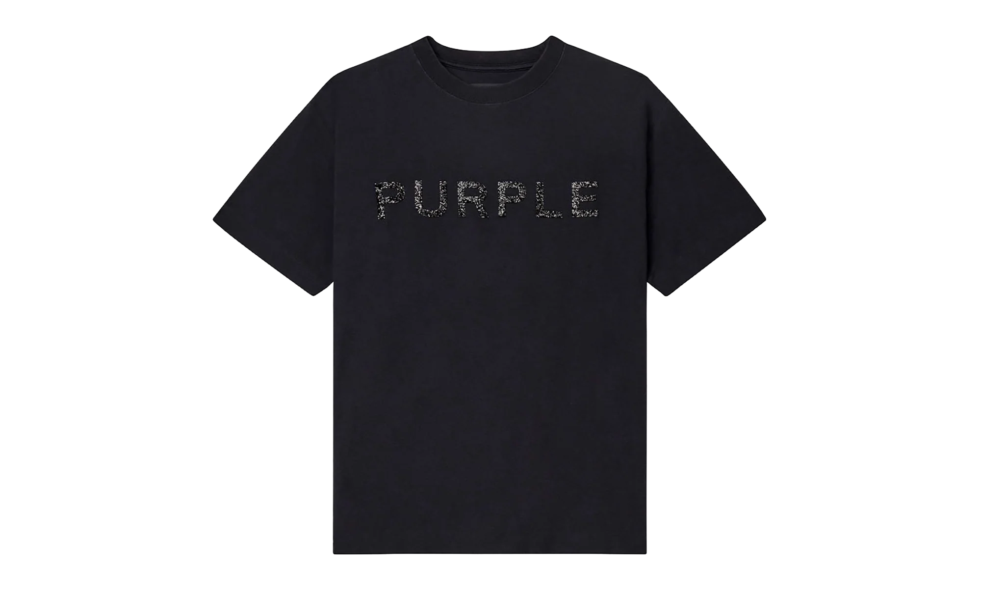 Crystals Textured SS Tee "Black" P104 TBMS226
