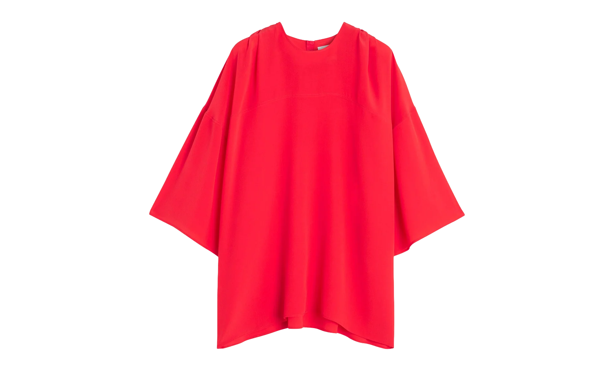 SILK ROUND NECK BLOUSE "Red" RW TO0004 4868 P23 37