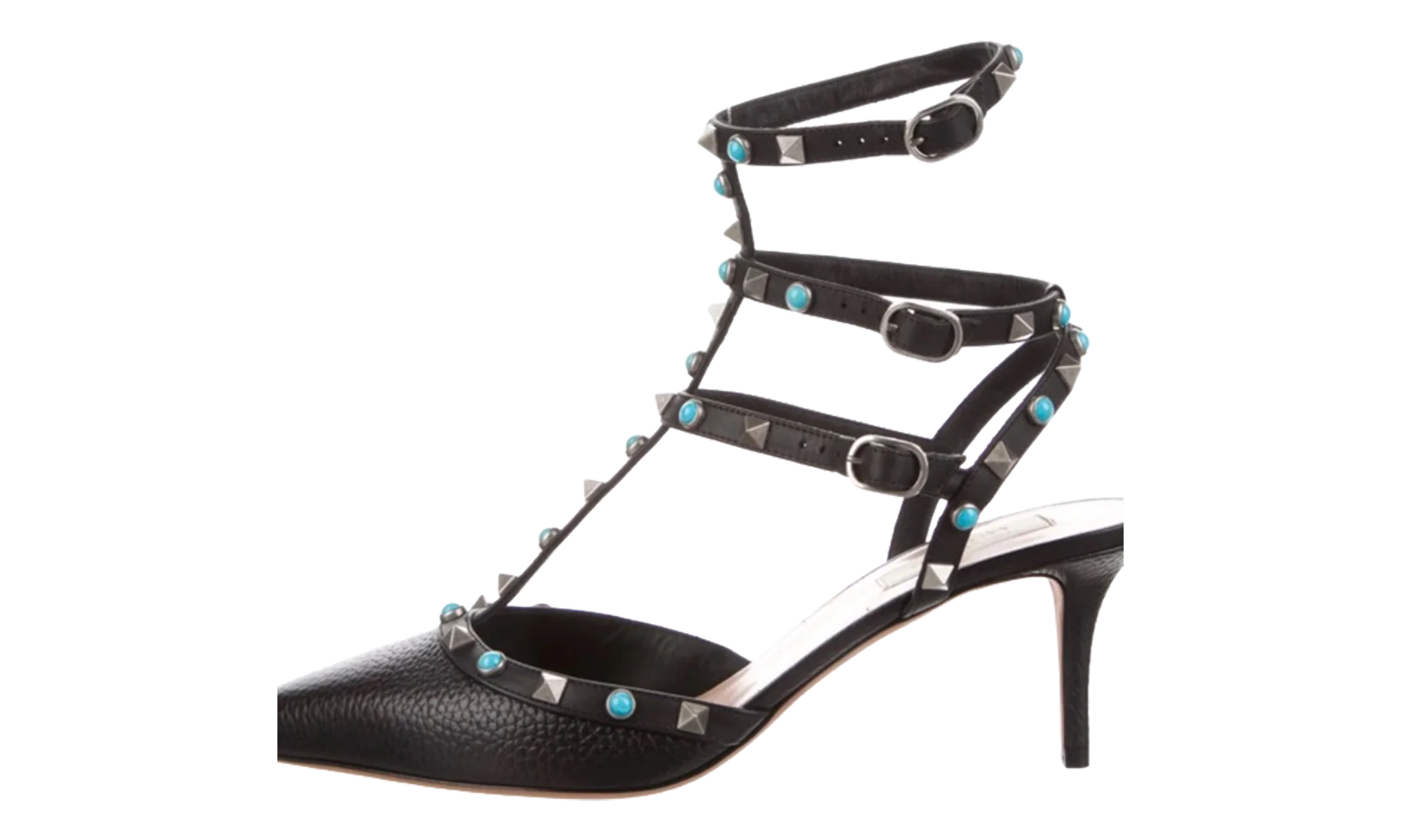 Rockstud Rolling Stone Heels "Turquoise" JF3 8
