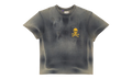 Zip Logo Short Sleeve Tee Shirt "Washed Black Yellow Red" ZPT 1000