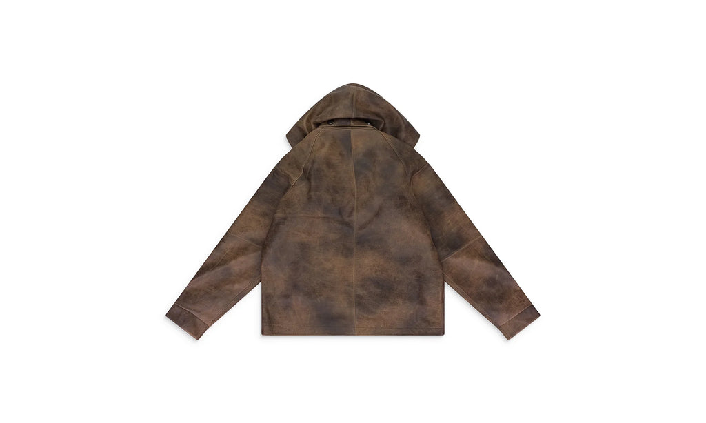 CLASSIC LEATHER JACKET "Green / Brown" WDWMOTW 0031